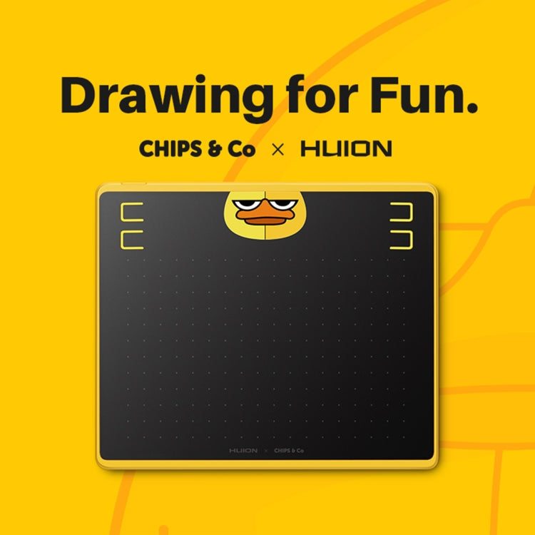 HUION HS64 Chips Edición especial 5080 LPI Tableta de dibujo artístico con bolígrafo sin batería para divertirse, HS64