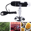 Microscopio digital USB con sensor de imagen de 0,3 MP y lupa 1000X con 8 LED y soporte profesional, 1000X