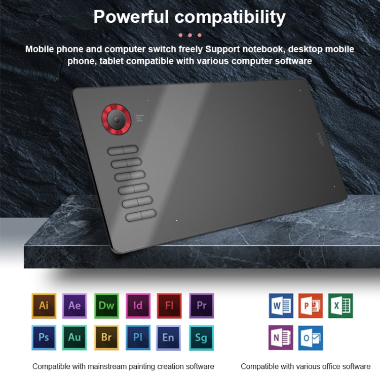 VEIKK A15PRO 10x6 pulgadas 5080 LPI interfaz tipo C tableta gráfica electrónica táctil inteligente