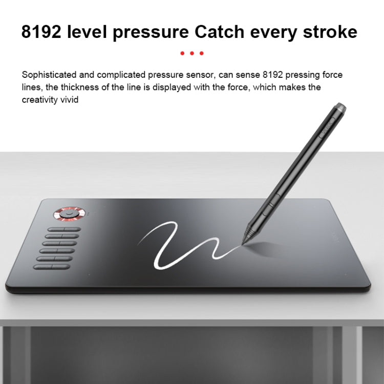 VEIKK A15PRO 10x6 pulgadas 5080 LPI interfaz tipo C tableta gráfica electrónica táctil inteligente