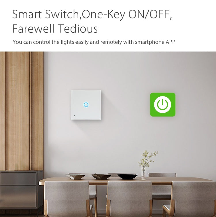 NEO NAS-SC01W Interruptor de control de luz inteligente inalámbrico WiFi EU 1Gang, 1 Gang