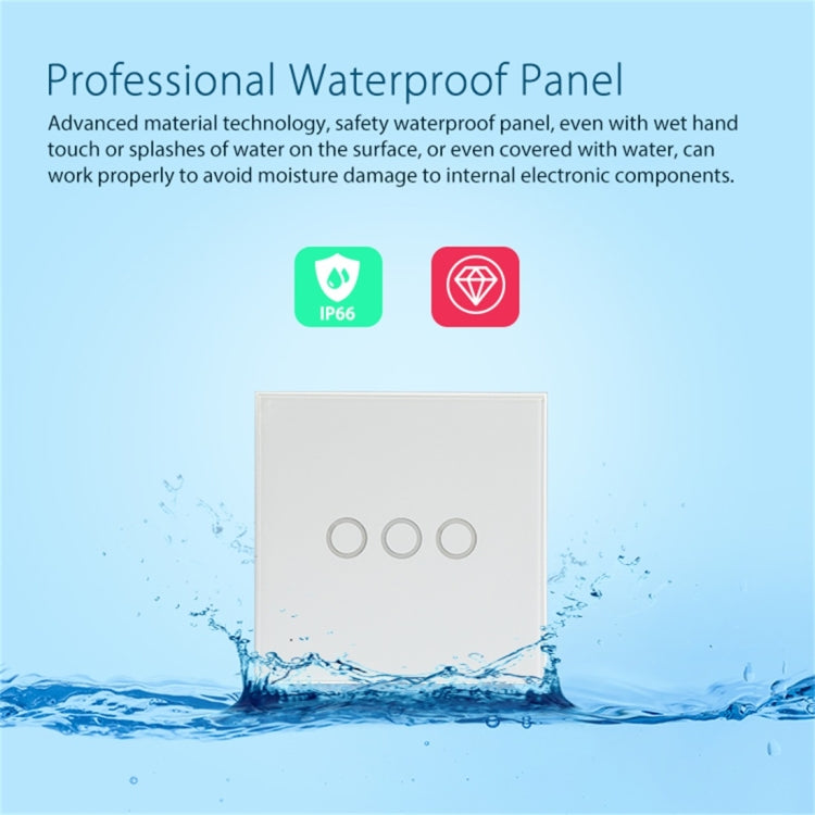NEO NAS-SC03W WiFi inalámbrico UE Interruptor de control de luz inteligente 3Gang, 3 Gang