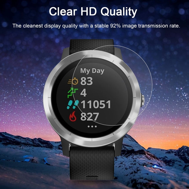 Película de vidrio templado con borde curvo ENKAY Hat-Prince 0,2 mm 9H 2.15D para entrenador Garmin Vivoactive 3, 1 PCS Garmin Vivoactive 3 trainer