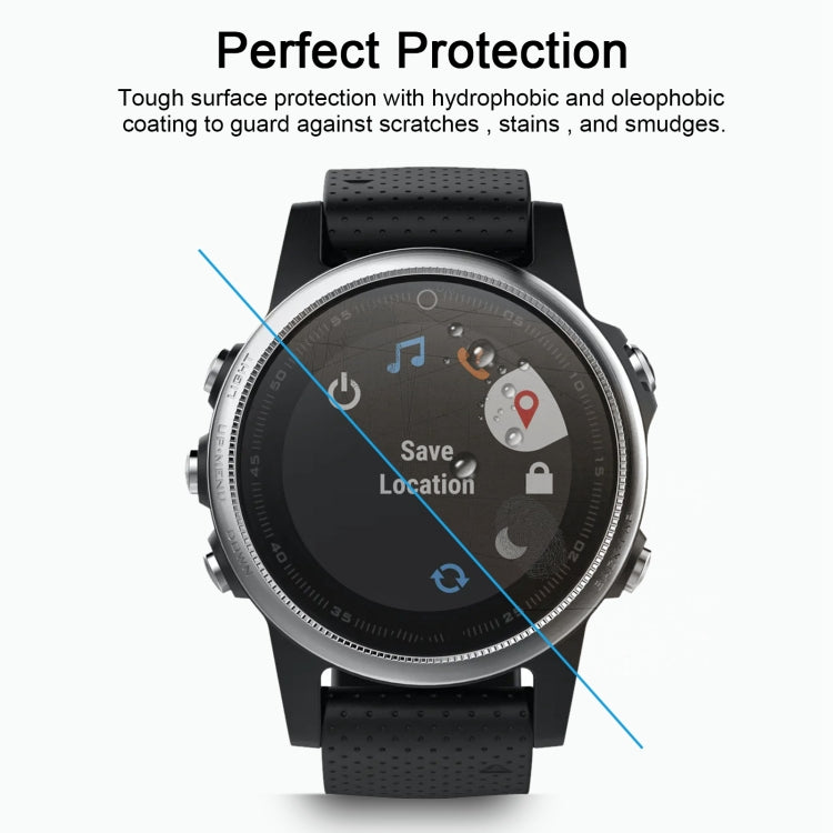 ENKAY Hat-Prince para reloj inteligente Garmin Fenix 5S 0,2 mm 9H Dureza superficial 2.15D Película de vidrio templado con borde curvo