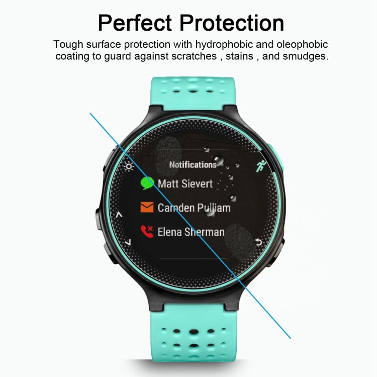 ENKAY Hat-Prince para reloj inteligente Garmin Forerunner 235 0,2 mm 9H Dureza superficial 2.15D Película de vidrio templado con borde curvado