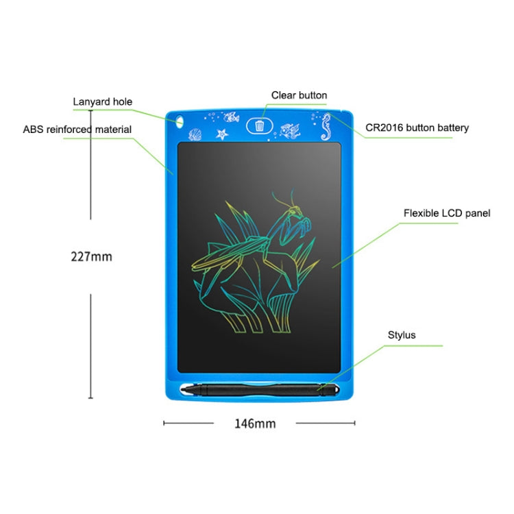 Tablero de dibujo electrónico LCD para niños con tableta LCD en color de 8,5 pulgadas