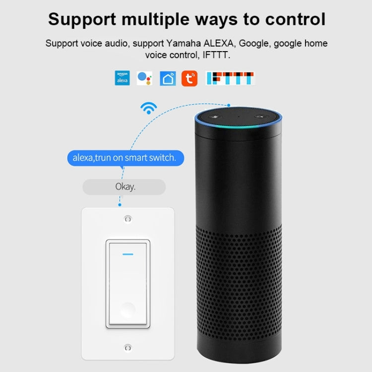 Interruptor táctil de pared inteligente WiFi tipo 120, enchufe de EE. UU.