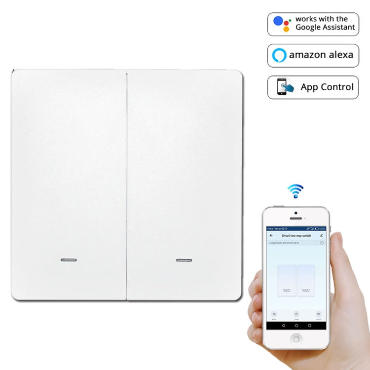 Interruptor inteligente de 2 botones Interruptor de pared inteligente, 2 Buttons