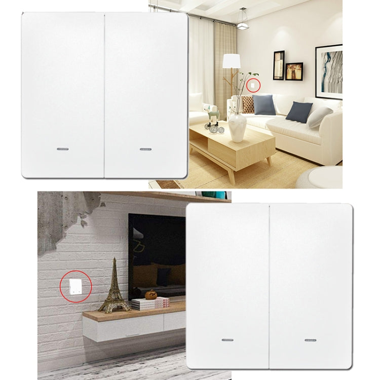 Interruptor inteligente de 2 botones Interruptor de pared inteligente, 2 Buttons