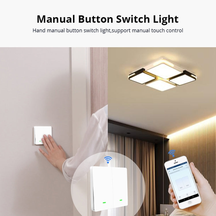Interruptor inteligente de 2 botones Interruptor de pared inteligente, 2 Buttons