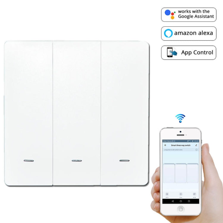 Interruptor inteligente de 3 botones Interruptor de pared inteligente, 3 Buttons