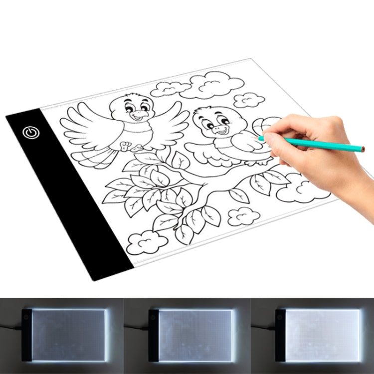 2,2 W 5 V LED tres niveles de brillo regulable A5 acrílico USB tableros de copia Anime boceto dibujo bloc de dibujo