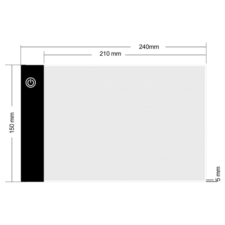 2,2 W 5 V LED tres niveles de brillo regulable A5 acrílico USB tableros de copia Anime boceto dibujo bloc de dibujo