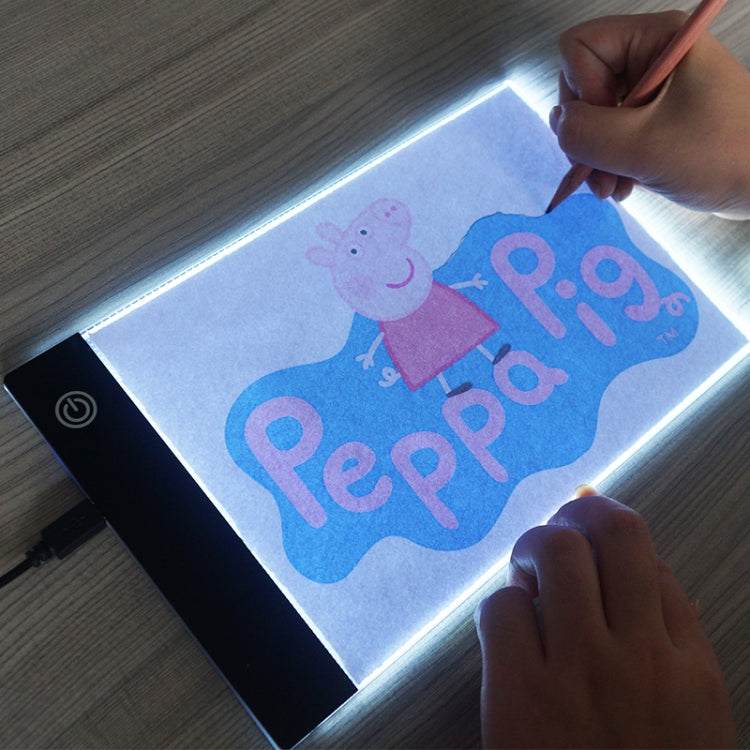 2,2 W 5 V LED tres niveles de brillo regulable A5 acrílico USB tableros de copia Anime boceto dibujo bloc de dibujo