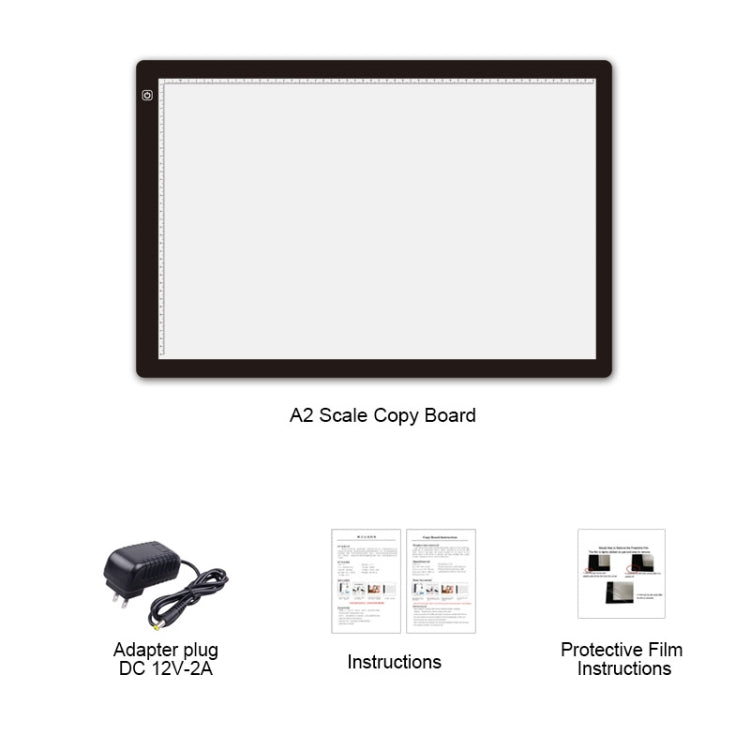 23W 12V LED tres niveles de brillo regulable A2 tableros de copia acrílicos Anime boceto dibujo bloc de dibujo, enchufe de la UE, EU Plug