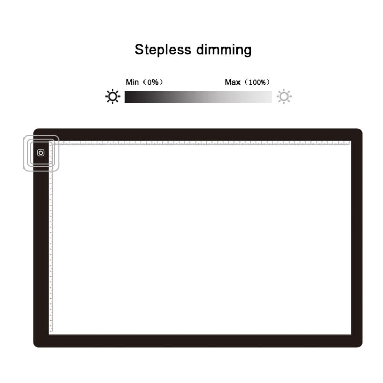 23W 12V LED tres niveles de brillo regulable A2 tableros de copia acrílicos Anime boceto dibujo bloc de dibujo, enchufe de la UE, EU Plug