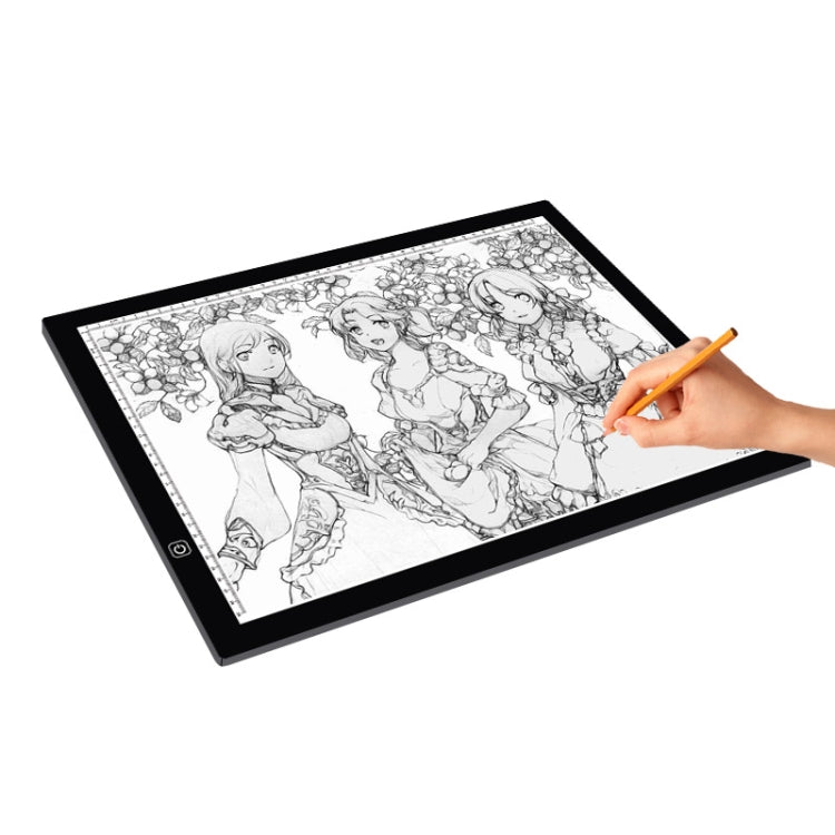 Tableros de copia de escala acrílica A3, atenuación continua, LED, USB, 8W, 5V, bloc de dibujo de bocetos de Anime con Cable USB y adaptador de corriente, Stepless Dimming with USB Cable & Power Adapter