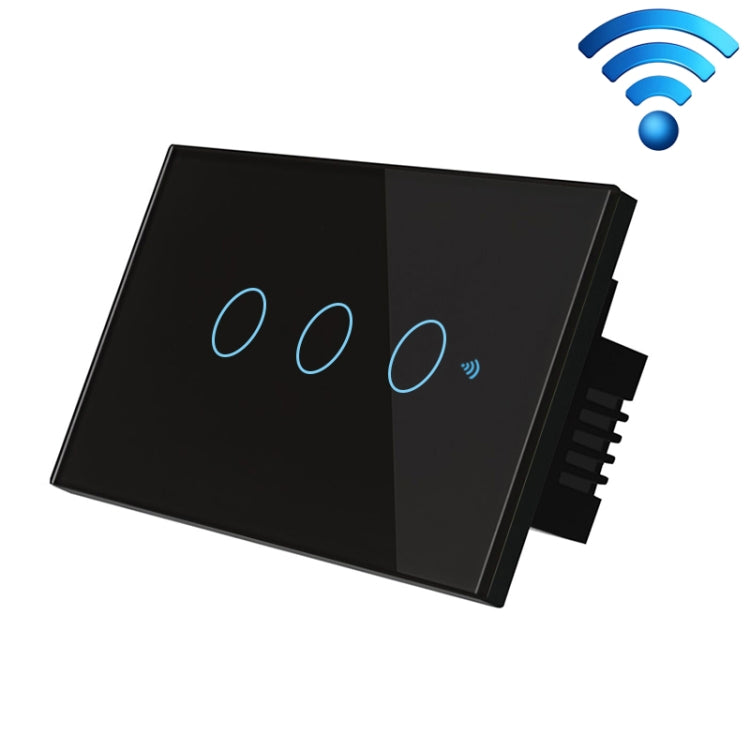 Interruptor de luz inteligente TC120 Wifi, Panel táctil con pantalla de cristal, Control por voz, interruptor de pared inalámbrico, funciona con Alexa Echo/Google Home
