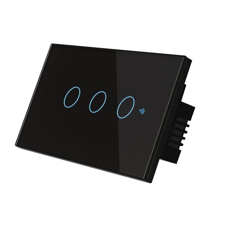 Interruptor de luz inteligente TC120 Wifi, Panel táctil con pantalla de cristal, Control por voz, interruptor de pared inalámbrico, funciona con Alexa Echo/Google Home