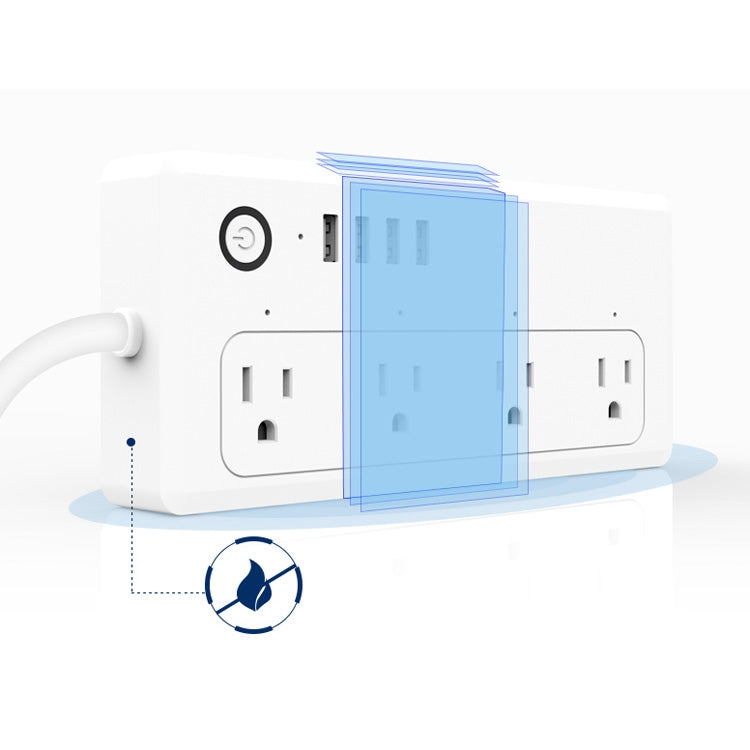 XS-A24 WiFi Smart Power Plug Socket Control remoto inalámbrico Temporizador Interruptor de encendido con puerto USB, Compatible con Alexa y Google Home, Compatible con iOS y Android, Enchufe de EE. UU.