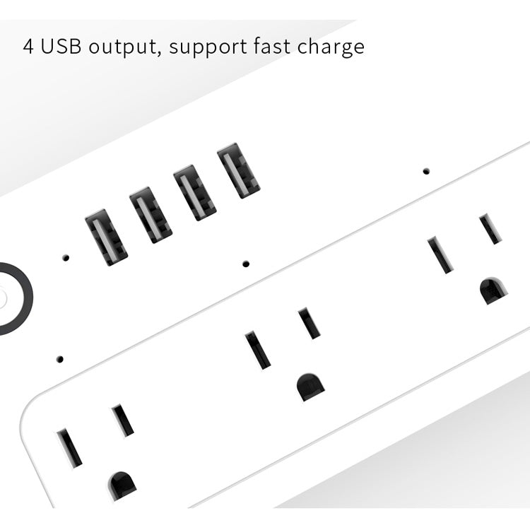 XS-A24 WiFi Smart Power Plug Socket Control remoto inalámbrico Temporizador Interruptor de encendido con puerto USB, Compatible con Alexa y Google Home, Compatible con iOS y Android, Enchufe de EE. UU.