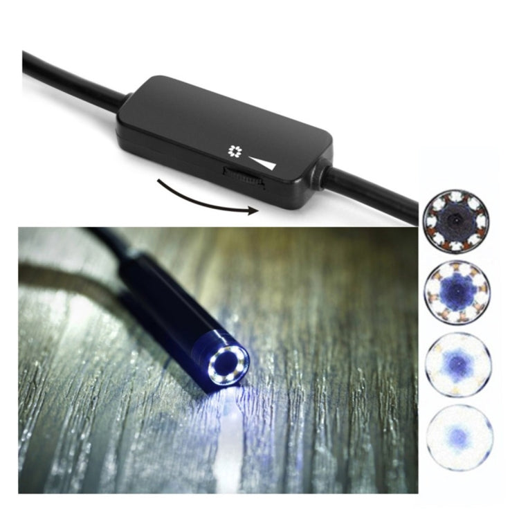 YPC110 Cámara de inspección de tubo de serpiente endoscópica WiFi con cámara HD de 8 mm y 2.0 MP con 8 LED, resistente al agua IP68, diámetro de lente: 8 mm, longitud: 3,5 m, línea dura, 3.5m Hard Line