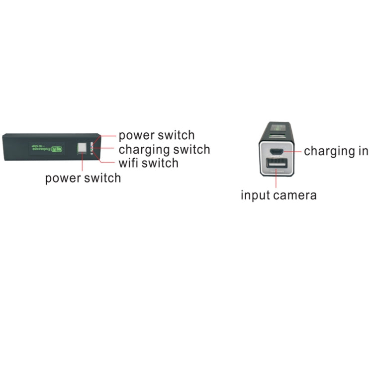 YPC110 Cámara de inspección de tubo de serpiente endoscópica WiFi con cámara HD de 8 mm y 2.0 MP con 8 LED, resistente al agua IP68, diámetro de lente: 8 mm, longitud: 3,5 m, línea dura, 3.5m Hard Line