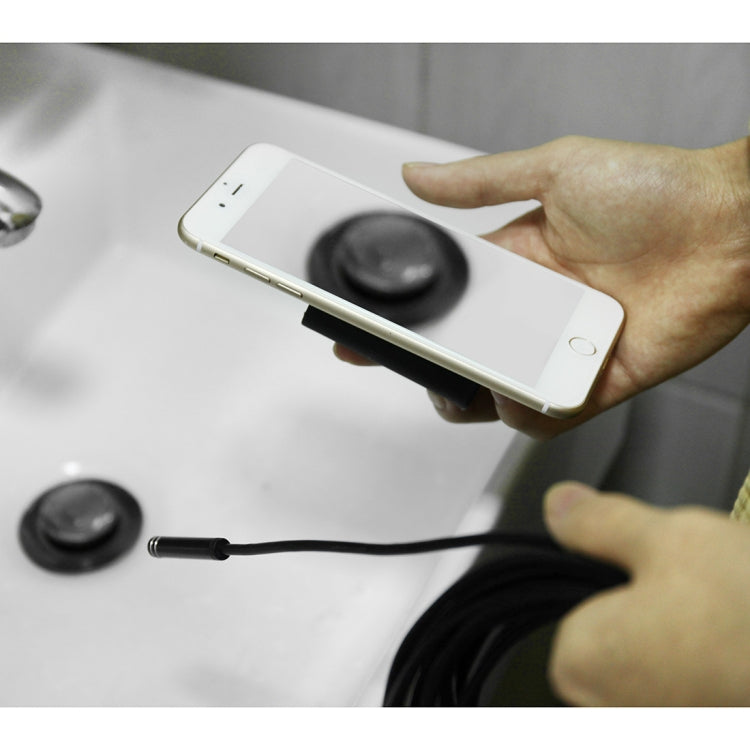 YPC110 Cámara de inspección de tubo de serpiente endoscópica WiFi con cámara HD de 8 mm y 2.0 MP con 8 LED, resistente al agua IP68, diámetro de lente: 8 mm, longitud: 3,5 m, línea dura, 3.5m Hard Line