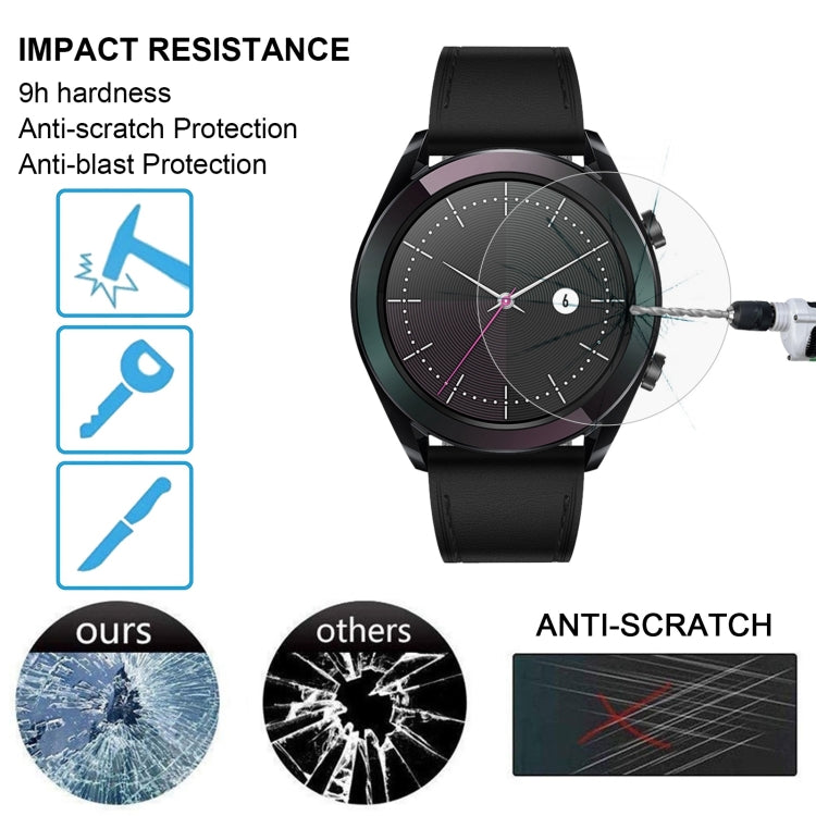 ENKAY Hat-Prince 0,2 mm 9H 2.15D Película de vidrio templado con borde curvo para Huawei Watch GT 42 mm