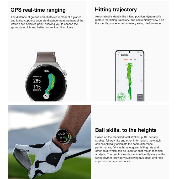 HUAWEI WATCH GT 3 Pro Reloj inteligente de titanio Pulsera de cuero genuino de 46 mm, Pantalla AMOLED de 1,43 pulgadas, Soporte ECG / GPS / Duración de la batería de 14 días, 46mm Rubber Wristband, 46mm Genuine Leather Wristband