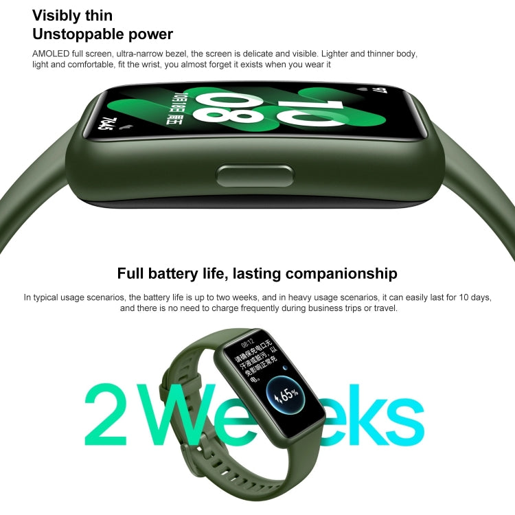 Original HUAWEI Band 7 NFC Edition, reloj inteligente con pantalla AMOLED de 1,47 pulgadas, compatible con monitoreo de oxígeno en sangre/duración de la batería de 14 días, NFC / Black, NFC / Pink, NFC / Green