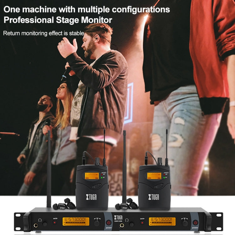 XTUGA IEM1200 Transmisor Inalámbrico 10 Bodypack Stage Singer Sistema De Monitor In-Ear, Transmitter 10 Bodypack