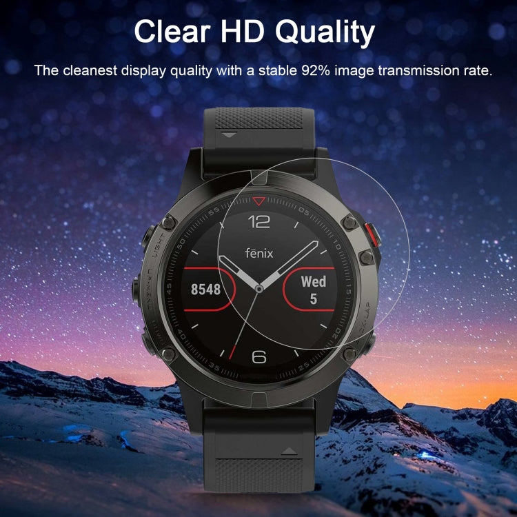 2 uds ENKAY Hat-Prince para reloj inteligente Garmin Fenix 5 0,2mm 9H dureza superficial 2.15D película de pantalla de vidrio templado a prueba de explosiones