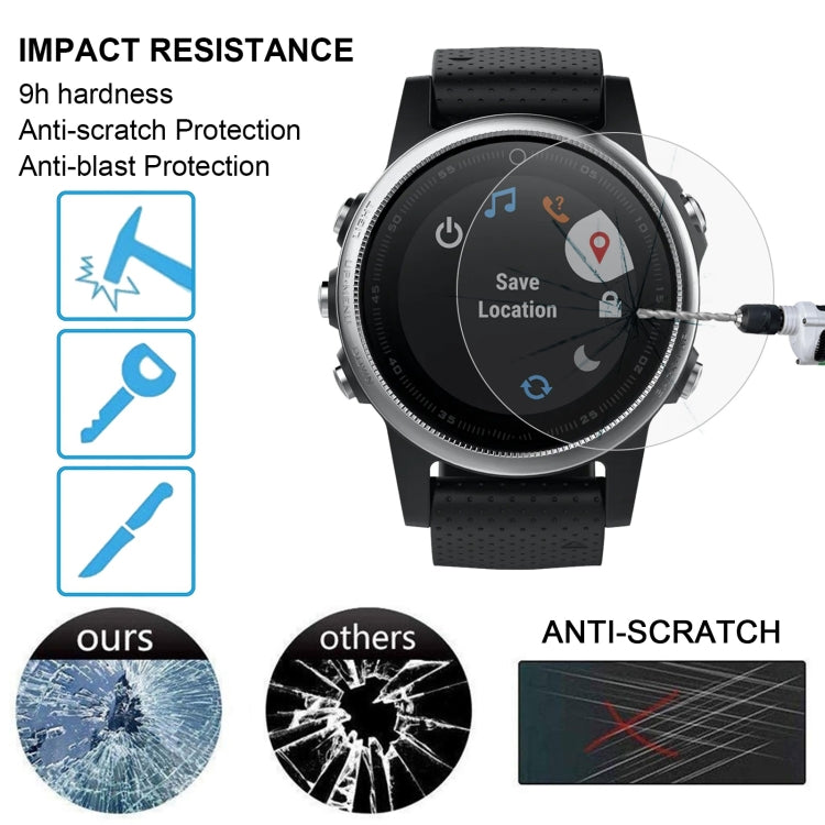 2 uds ENKAY Hat-Prince para reloj inteligente Garmin Fenix 5S 0,2mm 9H dureza superficial 2.15D película de pantalla de vidrio templado a prueba de explosiones