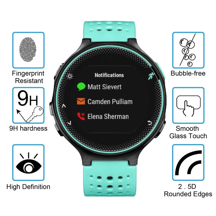 2 uds ENKAY Hat-Prince para reloj inteligente Garmin Forerunner 235 0,2mm 9H dureza superficial 2.15D película de pantalla de vidrio templado a prueba de explosiones