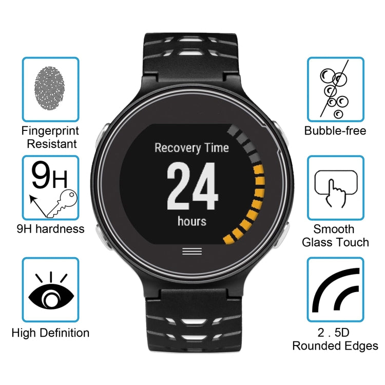 2 uds ENKAY Hat-Prince para reloj inteligente Garmin Forerunner 630 0,2mm 9H dureza de la superficie 2.15D película de pantalla de vidrio templado a prueba de explosiones
