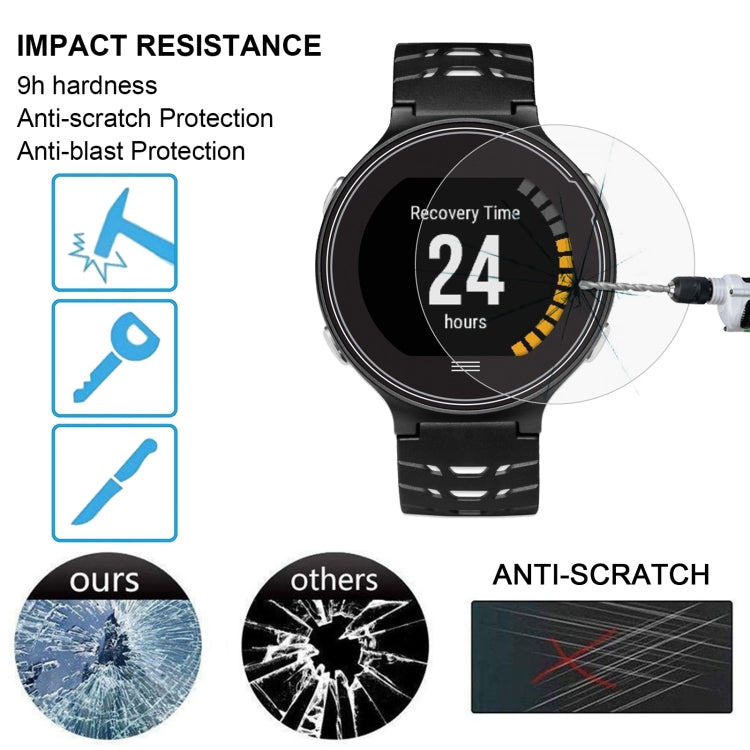 2 uds ENKAY Hat-Prince para reloj inteligente Garmin Forerunner 630 0,2mm 9H dureza de la superficie 2.15D película de pantalla de vidrio templado a prueba de explosiones
