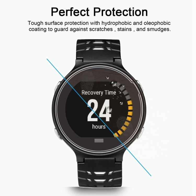 2 uds ENKAY Hat-Prince para reloj inteligente Garmin Forerunner 630 0,2mm 9H dureza de la superficie 2.15D película de pantalla de vidrio templado a prueba de explosiones