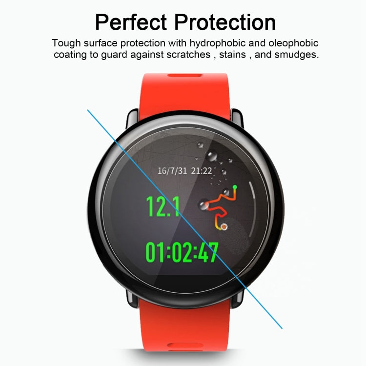 2 PCS ENKAY Hat-Prince para Xiaomi Huami AMAZFIT Smart Watch 0.2mm 9H Dureza superficial 2.15D Película de pantalla de vidrio templado a prueba de explosiones