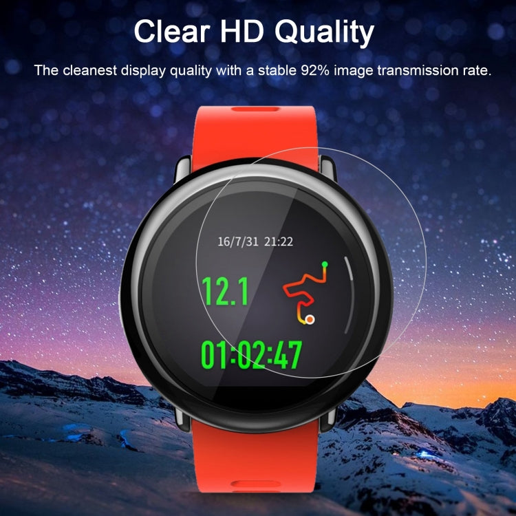2 PCS ENKAY Hat-Prince para Xiaomi Huami AMAZFIT Smart Watch 0.2mm 9H Dureza superficial 2.15D Película de pantalla de vidrio templado a prueba de explosiones