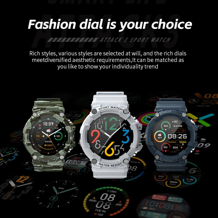 LOKMAT ATTACK 3 Reloj inteligente deportivo con pantalla TFT de 1,28 pulgadas, compatible con llamada Bluetooth, ATTACK 3