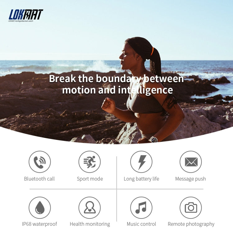 LOKMAT ATTACK 3 Reloj inteligente deportivo con pantalla TFT de 1,28 pulgadas, compatible con llamada Bluetooth, ATTACK 3