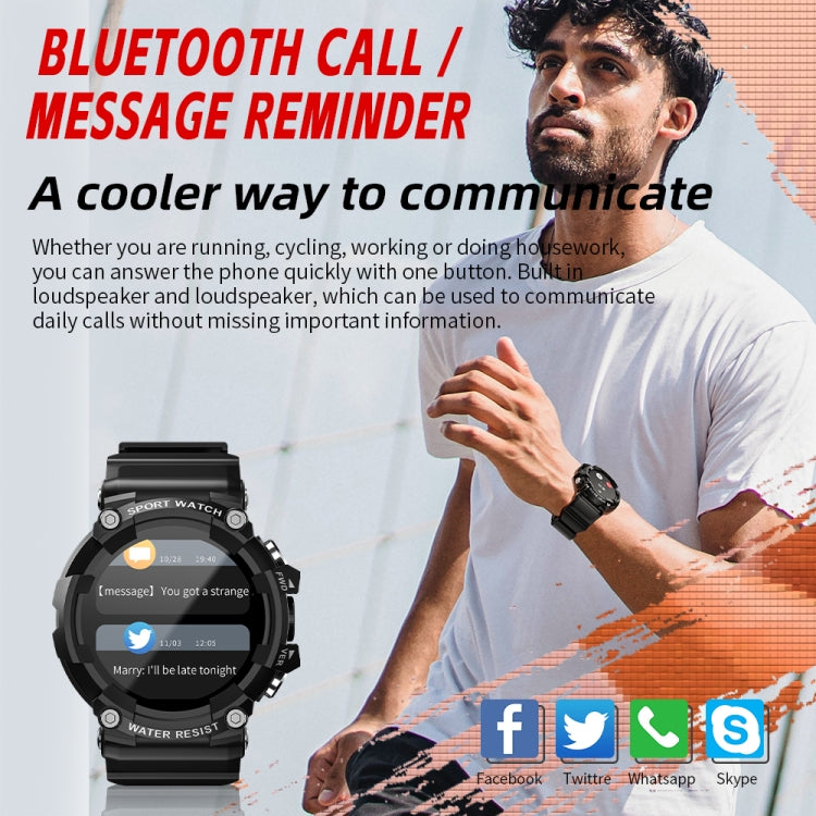 LOKMAT ATTACK 3 Reloj inteligente deportivo con pantalla TFT de 1,28 pulgadas, compatible con llamada Bluetooth, ATTACK 3