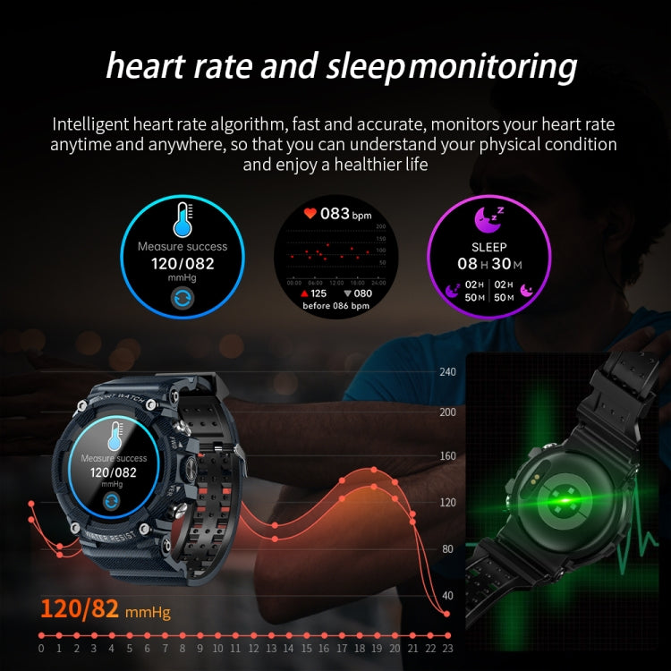 LOKMAT ATTACK 3 Reloj inteligente deportivo con pantalla TFT de 1,28 pulgadas, compatible con llamada Bluetooth, ATTACK 3