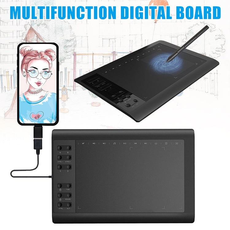 Tableta para teléfono móvil 10Moons G10, pantalla Digital de dibujo con bolígrafo pasivo 8192