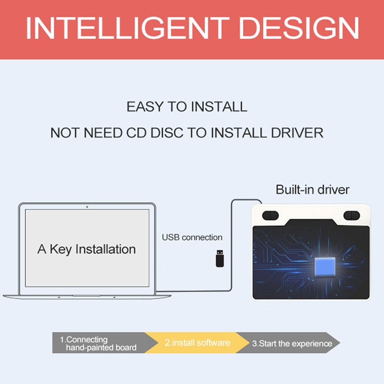La tableta de dibujo 10Moons T503 se puede conectar a la tableta del teléfono móvil con lápiz pasivo 8192