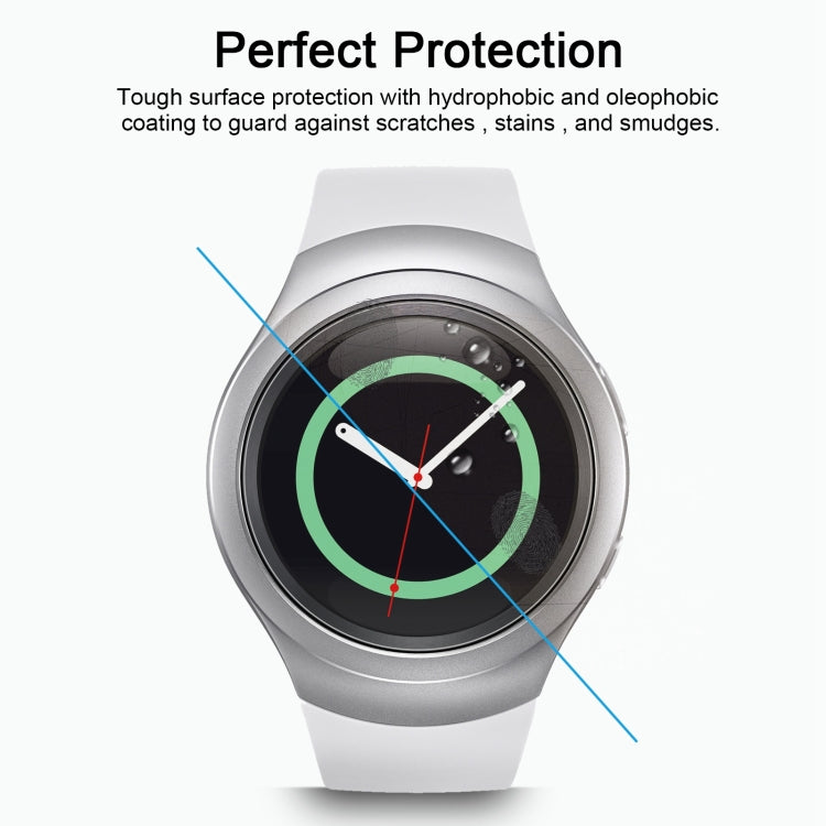 2 PCS ENKAY Hat-Prince para Samsung Gear S2 Smart Watch 0.2mm 9H Dureza superficial 2.15D Película de pantalla de vidrio templado a prueba de explosiones