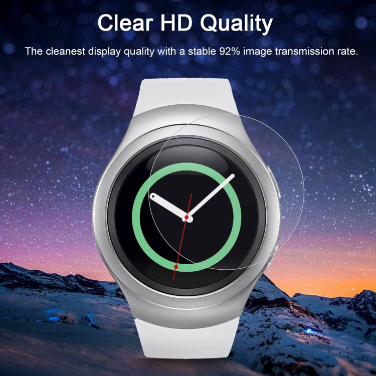 2 PCS ENKAY Hat-Prince para Samsung Gear S2 Smart Watch 0.2mm 9H Dureza superficial 2.15D Película de pantalla de vidrio templado a prueba de explosiones