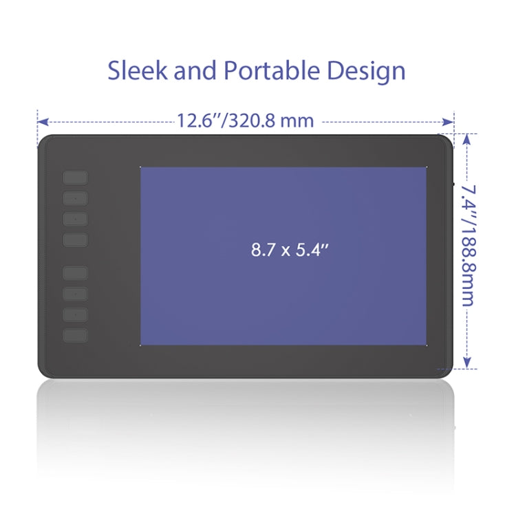 HUION Inspiroy Series H950P 5080LPI tableta de dibujo gráfico USB de arte profesional para Windows/Mac OS, con bolígrafo sin batería