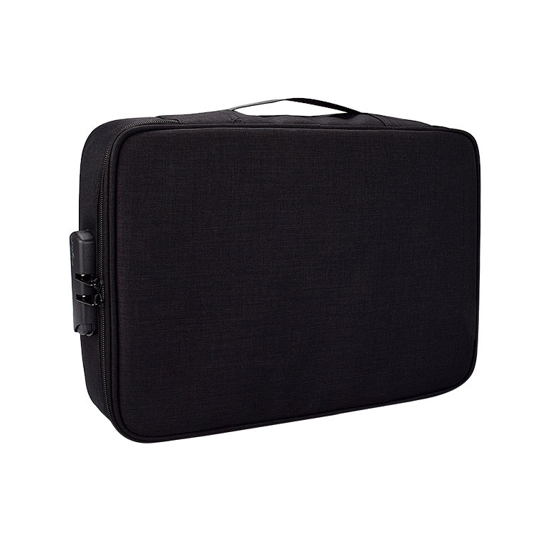 Bolsa de almacenamiento de documentos multicapa de poliéster impermeable ZJ02, bolsa para ordenador portátil para todos los tamaños de portátiles, con bloqueo de contraseña